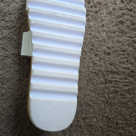 Reef White Sandals Cork Footbed Slide - Picture 5 of 7